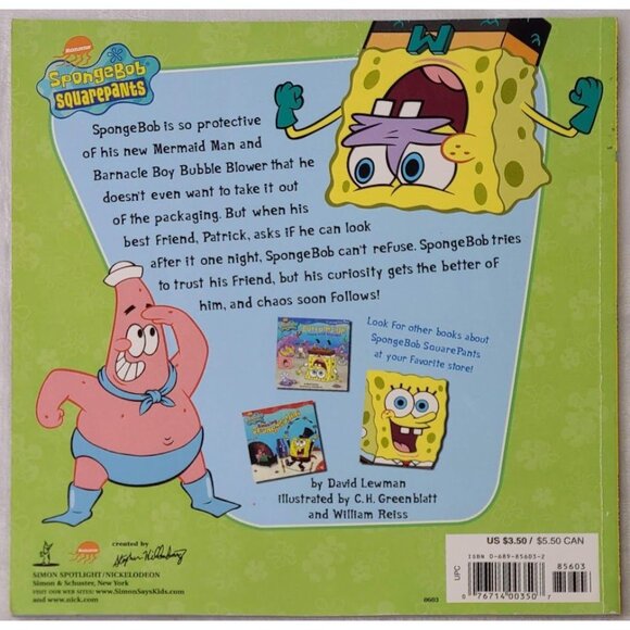 SpongeBob SquarePants Hands Off David Lewman 2003 Simon PB First Edition - Picture 2 of 7